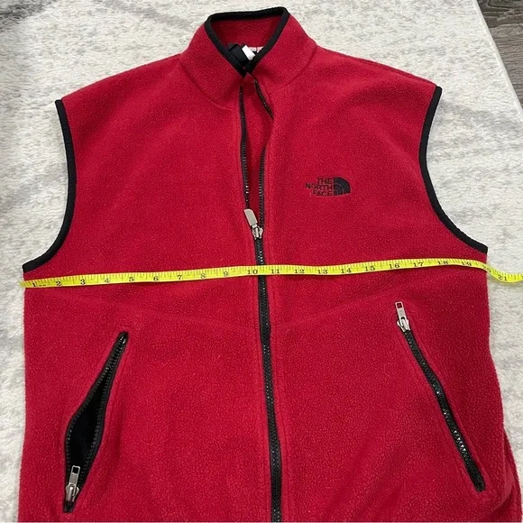 The North Face Red Fleece Zippered Vest - Picture 9 of 10